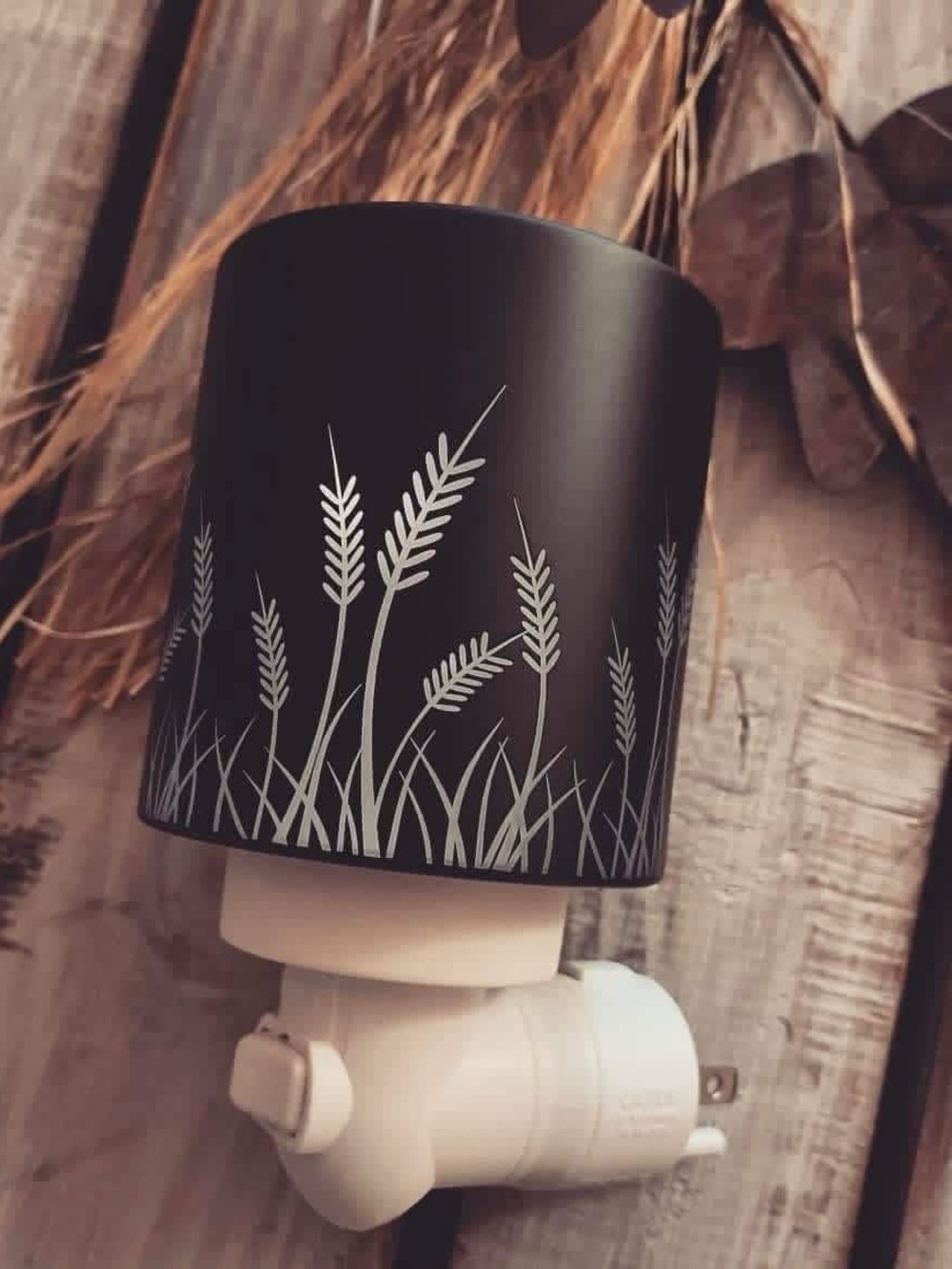 Scentsy Pond's Edge Mini Warmer Wall Plug-in Wax Melt Warmer Black Wheat NWT